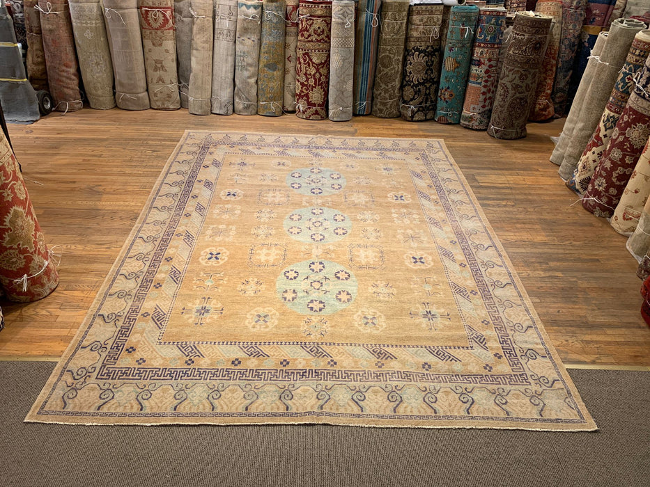 Khotan Pomegranate design Oriental Rug: Size 9" x 12' 4"
