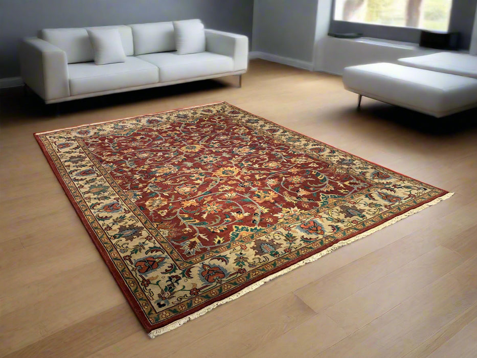 Sultanabad 100% wool Hand Made Rug - size 9" x 12"  (P)