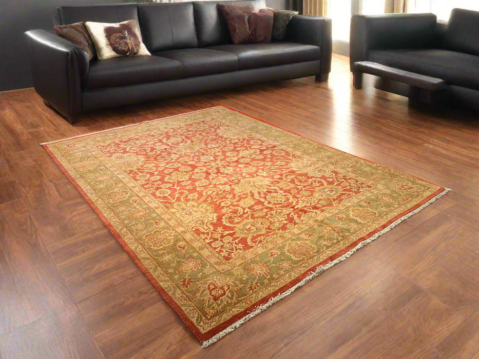 Sultanabad 100% wool Hand Made Rug - size 9" x 12"  (P)