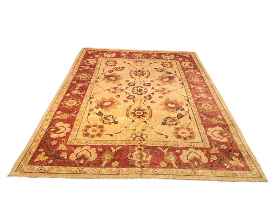 Hand-Knotted Sultanabad Vegetable-Dyed Wool Rug, 9" x 12' 4"  (K)