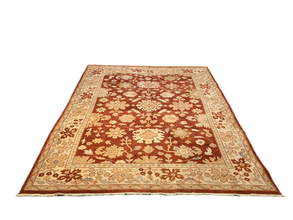 Hand-Knotted Sultanabad Vegetable-Dyed Wool Rug, 9' 1" x 12"  (K)