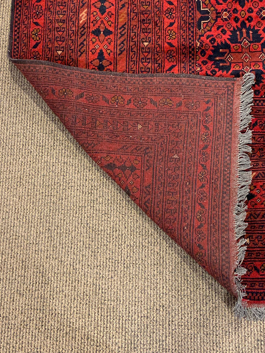 Terkaman Tribal Afghan Oriental Rug, size 3" 10" x 15' 6"  (C)