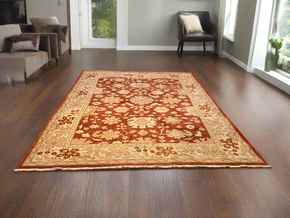 Hand-Knotted Sultanabad Vegetable-Dyed Wool Rug, 9' 1" x 12"  (K)