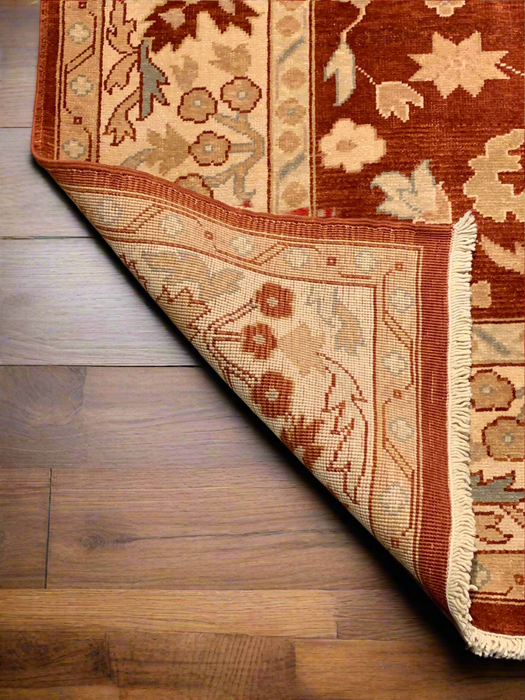 Hand-Knotted Sultanabad Vegetable-Dyed Wool Rug, 9' 1" x 12"  (K)