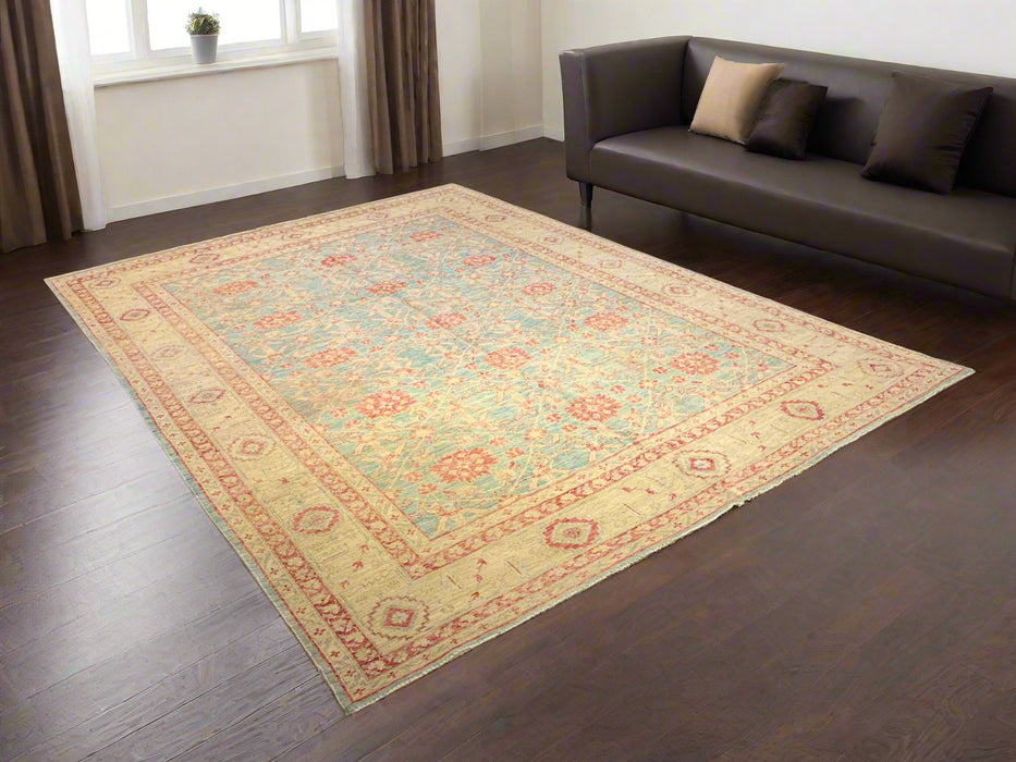 Hand-Knotted Sultanabad Vegetable-Dyed Wool Rug, 8' 9" x 12' 2"  (K)