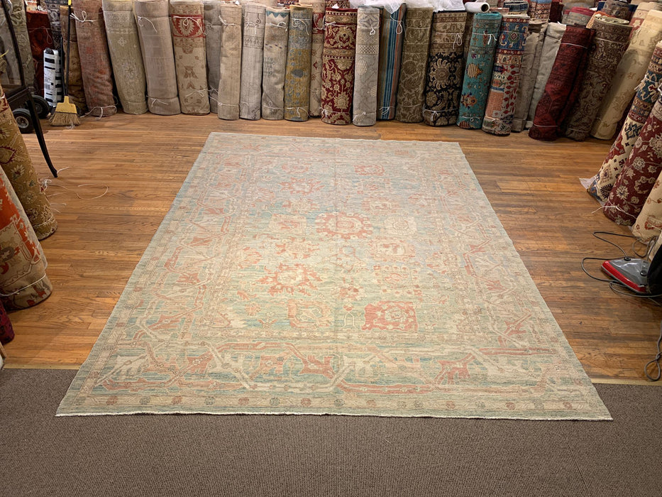Hand-Knotted Sultanabad Vegetable-Dyed Wool Rug, 9' 1" x 11' 11"  (K)