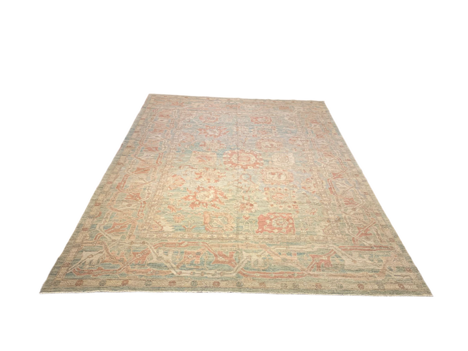 Hand-Knotted Sultanabad Vegetable-Dyed Wool Rug, 9' 1" x 11' 11"  (K)