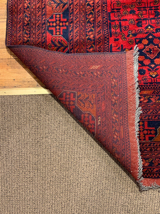 Terkaman Tribal Afghan Oriental Rug, size 9' 11" x 13"  (C)