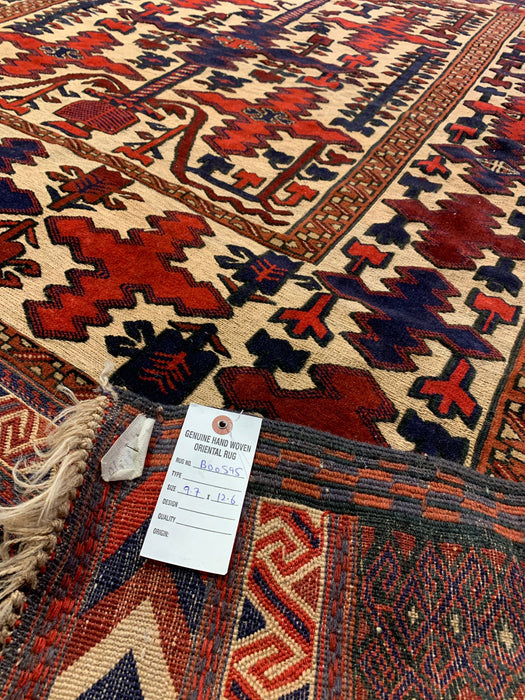 Terkaman Tribal Afghan Oriental Rug, size 9' 7" x 12' 6"  (C)