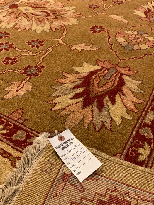 Hand-Knotted Sultanabad Vegetable-Dyed Wool Rug, 9' 1" x 12' 2" (K)
