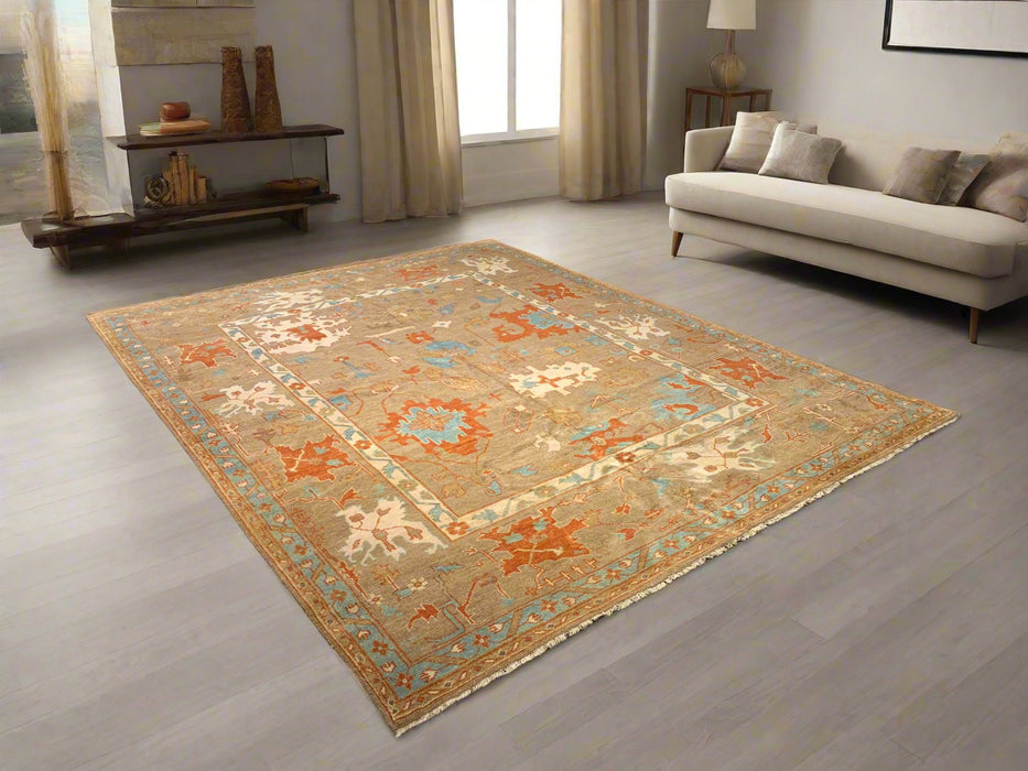 Hand-Knotted Sultanabad Vegetable-Dyed Wool Rug, 9' 2" x 11' 9"  (K)