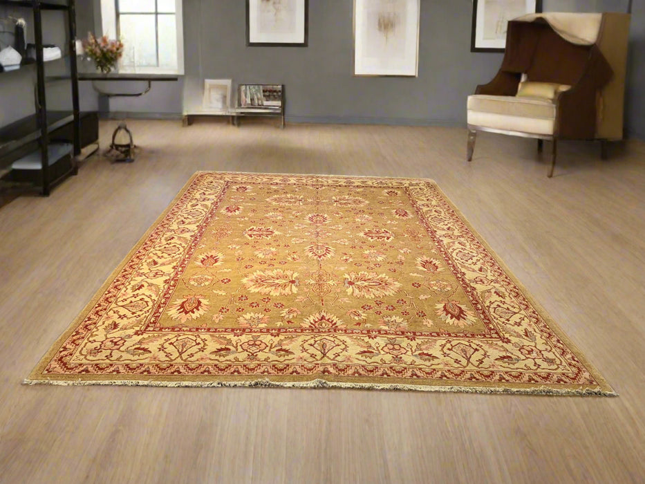 Hand-Knotted Sultanabad Vegetable-Dyed Wool Rug, 9' 1" x 12' 2" (K)