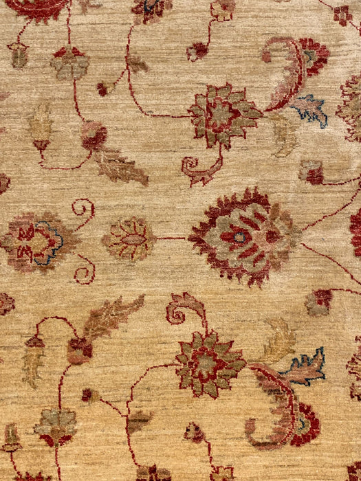 Hand-Knotted Sultanabad Vegetable-Dyed Wool Rug, 9" x 12"  (K)