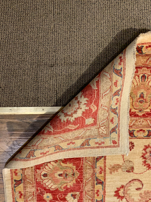 Hand-Knotted Sultanabad Vegetable-Dyed Wool Rug, 9" x 12"  (K)