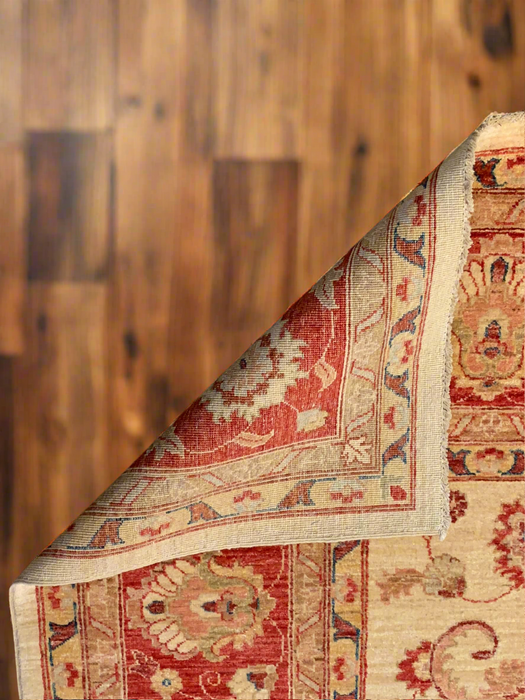 Hand-Knotted Sultanabad Vegetable-Dyed Wool Rug, 9" x 12"  (K)