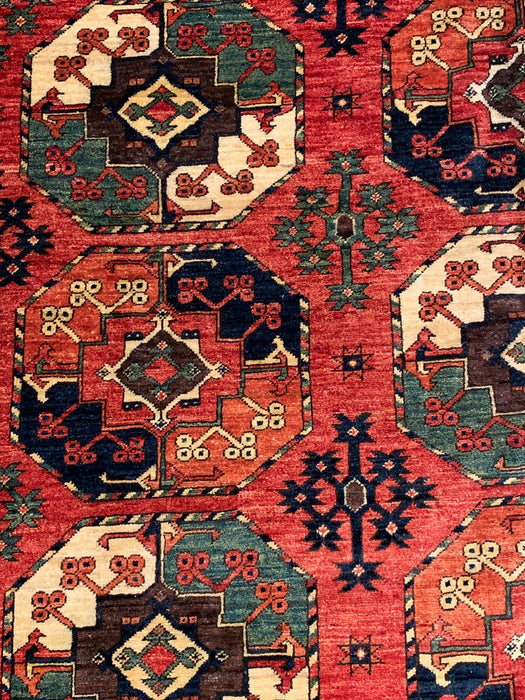 Terkaman Tribal Afghan Oriental Rug, size 8' 8" x 12' 4"  (C)