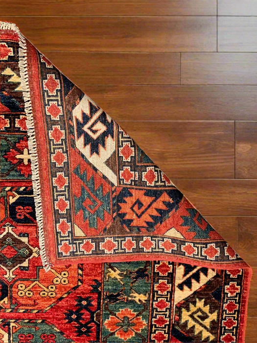 Terkaman Tribal Afghan Oriental Rug, size 8' 8" x 12' 4"  (C)