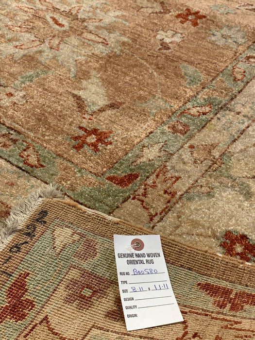 Hand-Knotted Sultanabad Vegetable-Dyed Wool Rug, 8' 11" x 11' 11"  (K)