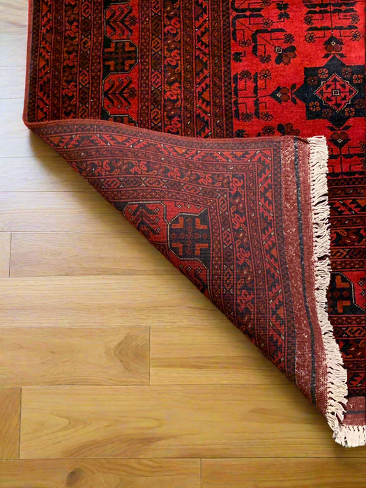 Terkaman Tribal Afghan Oriental Rug, size  8' 5" x 11' 6"  (C)