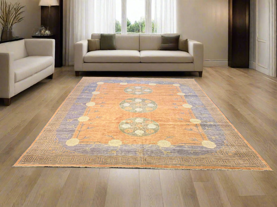 Khotan Pomegranate design Oriental Rug, size 8' 11" x 11' 6"  (D)