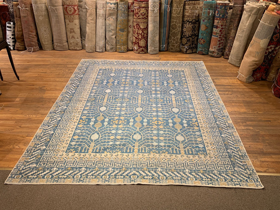 Khotan Pomegranate design Oriental Rug, size 9' 6"  11' 7"  (D)