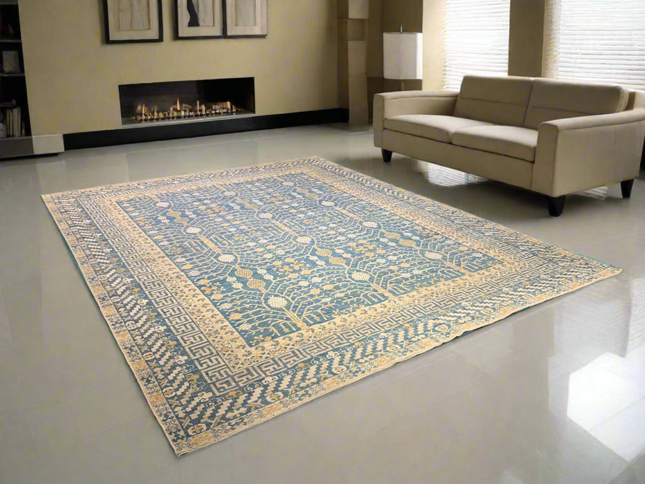 Khotan Pomegranate design Oriental Rug, size 9' 6"  11' 7"  (D)