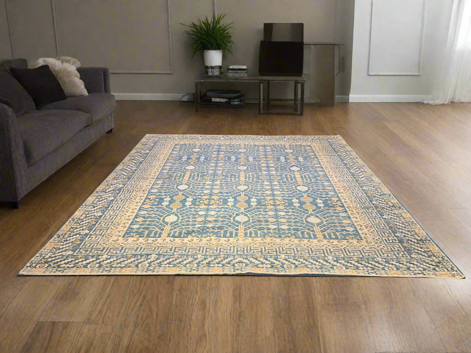 Khotan Pomegranate design Oriental Rug, size 9' 6"  11' 7"  (D)