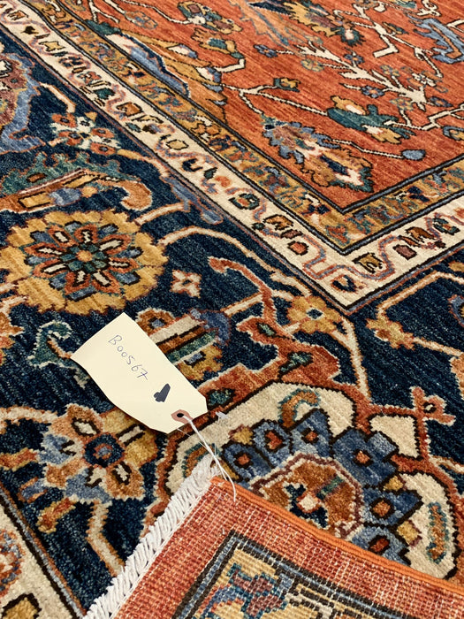 Hand-Knotted Sultanabad Vegetable-Dyed Wool Rug, 9' 3" x 11' 11"  (K)