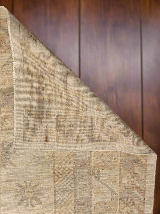 Hand-Knotted Sultanabad Vegetable-Dyed Wool Rug, 10" x 13"  (K)