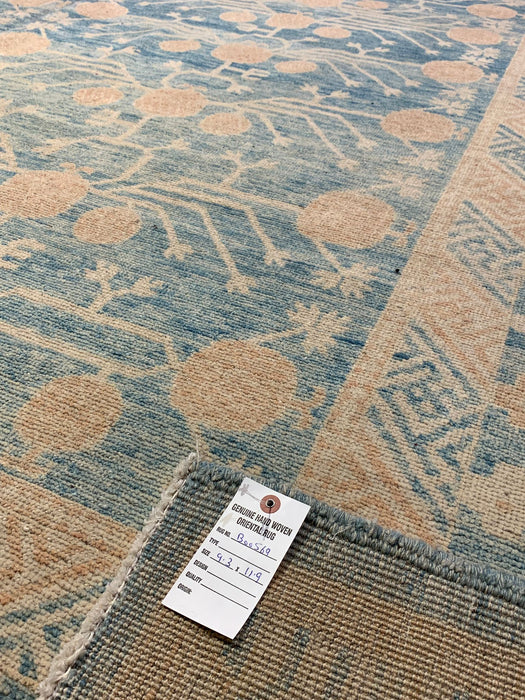 Khotan Pomegranate design Oriental Rug, size 9' 3" x 11' 9"  (D)