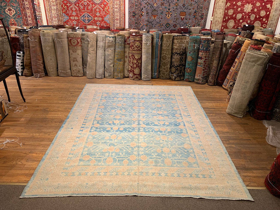 Khotan Pomegranate design Oriental Rug, size 9' 3" x 11' 9"  (D)