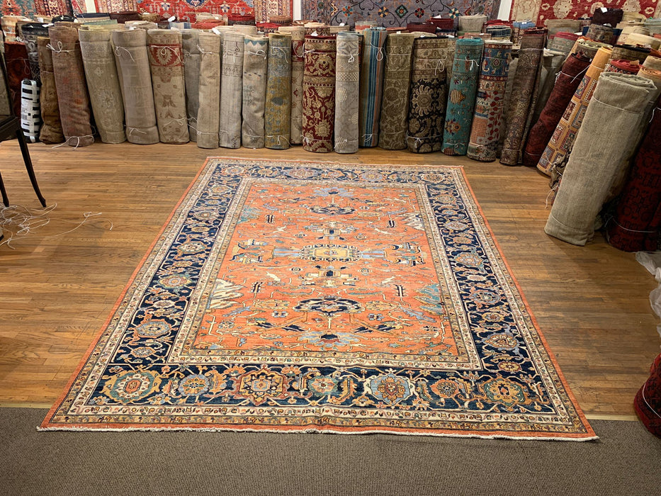 Hand-Knotted Sultanabad Vegetable-Dyed Wool Rug, 9' 3" x 11' 11"  (K)