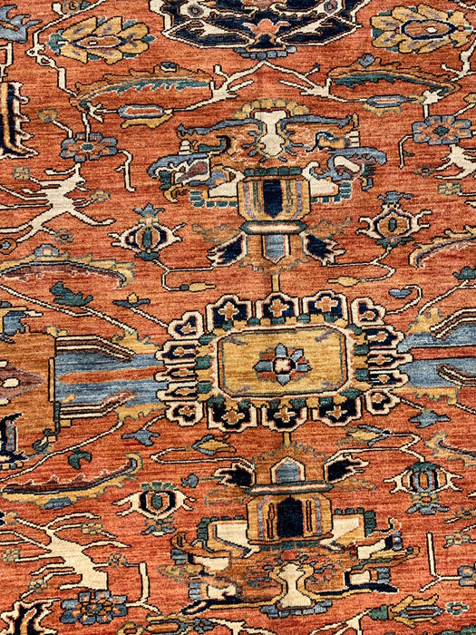 Hand-Knotted Sultanabad Vegetable-Dyed Wool Rug, 9' 3" x 11' 11"  (K)