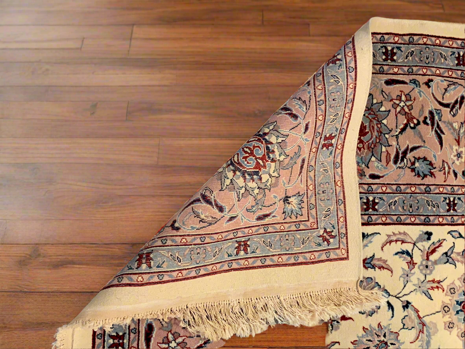 Hand-Knotted Pakistani Wool Rug, Tribal/Floral Design, 10" x 13' 8"  (N) Double Knot