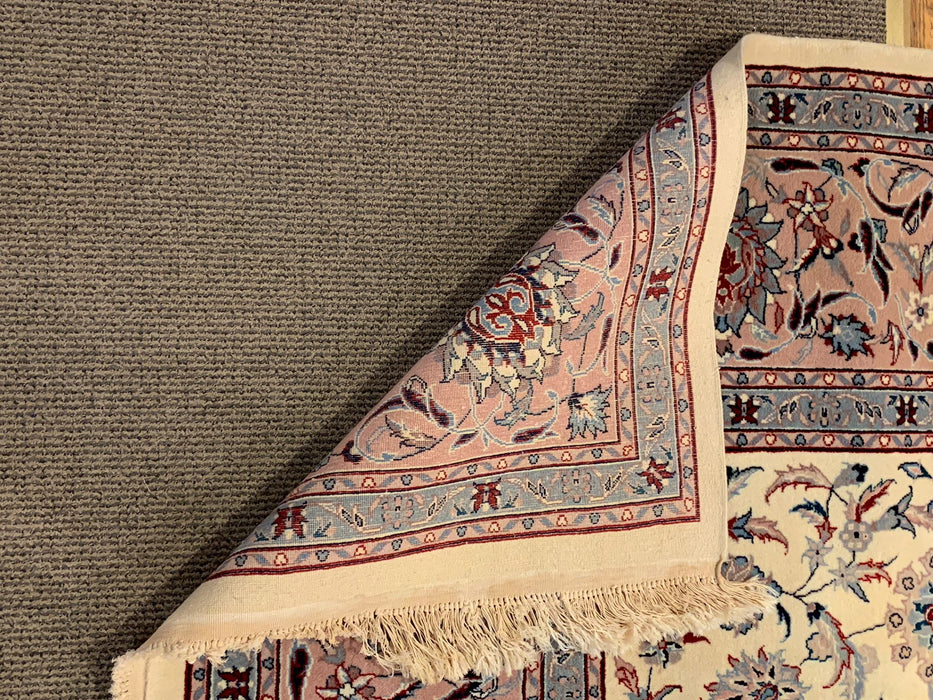 Hand-Knotted Pakistani Wool Rug, Tribal/Floral Design, 10" x 13' 8"  (N) Double Knot