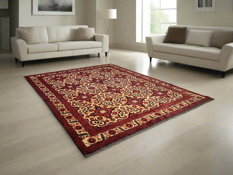 Terkaman Tribal Afghan Oriental Rug, size 9' 8" x 12' 2" (C)