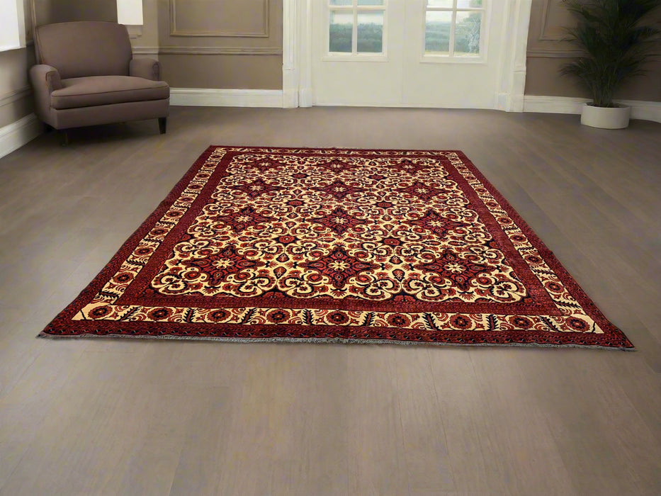 Terkaman Tribal Afghan Oriental Rug, size 9' 8" x 12' 2" (C)