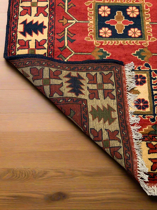 Terkaman Tribal Afghan Oriental Rug, size 2' 11" x 9' 7"  (Q)