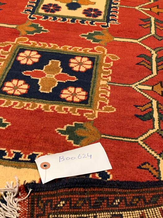 Terkaman Tribal Afghan Oriental Rug, size 2' 11" x 9' 7"  (Q)