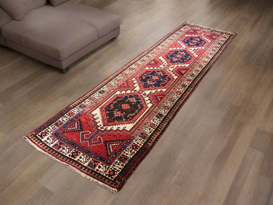 Timeless Beauty, Woven by Hand. Antique Bidjar Persian Rug, size 2' 11" x 10' 5"
