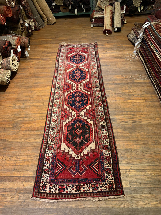 Timeless Beauty, Woven by Hand. Antique Bidjar Persian Rug, size 2' 11" x 10' 5"