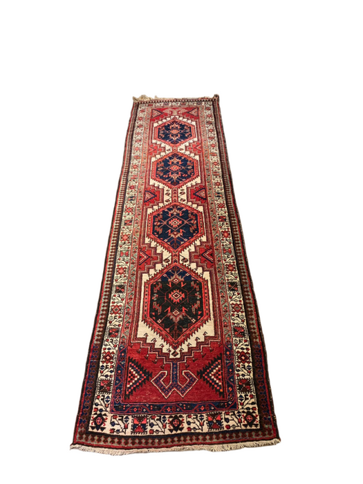 Timeless Beauty, Woven by Hand. Antique Bidjar Persian Rug, size 2' 11" x 10' 5"