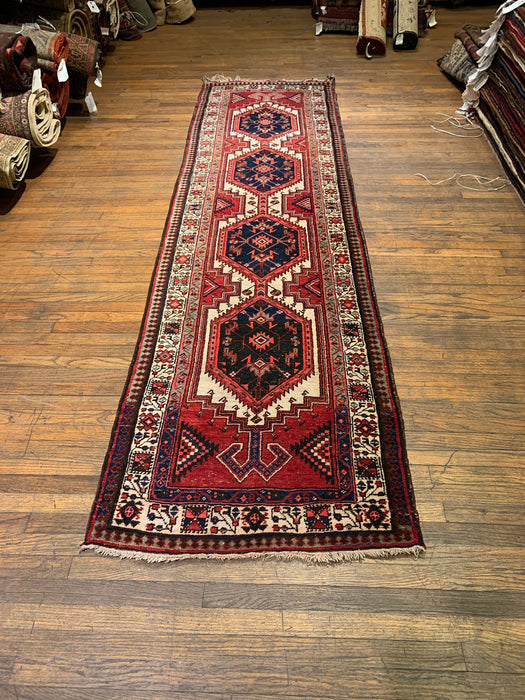 Timeless Beauty, Woven by Hand. Antique Bidjar Persian Rug, size 2' 11" x 10' 5"