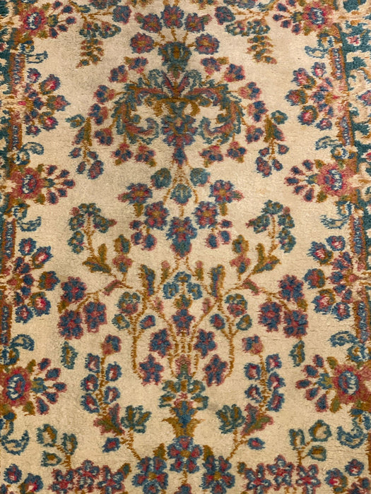 Timeless Beauty, Woven by Hand. Antique Persian Kirman Rug, size 2' 5" x 7' 11"