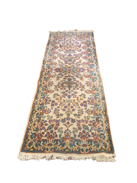 Timeless Beauty, Woven by Hand. Antique Persian Kirman Rug, size 2' 5" x 7' 11"