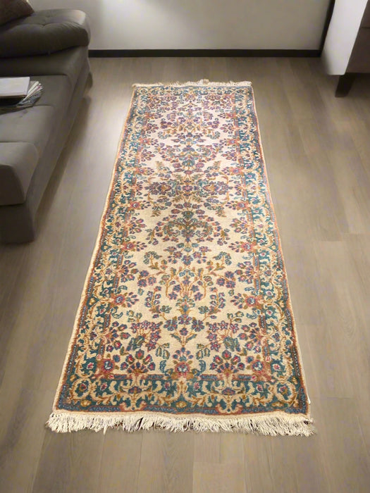 Timeless Beauty, Woven by Hand. Antique Persian Kirman Rug, size 2' 5" x 7' 11"
