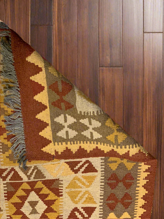 Afghan Kilim Handwoven flatweave Rug – size 2' 8" x 12' 6"