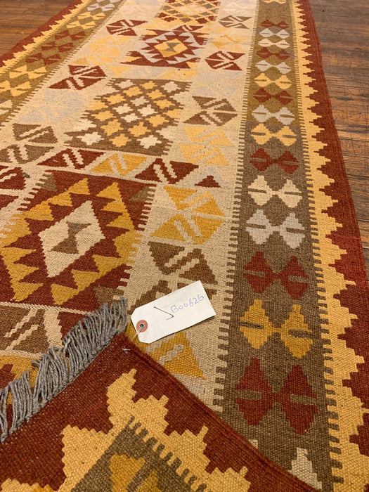 Afghan Kilim Handwoven flatweave Rug – size 2' 8" x 12' 6"
