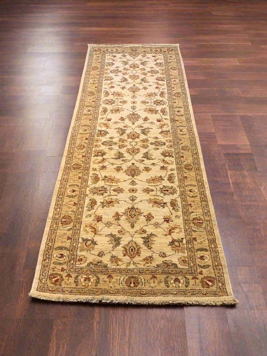 Hand-Knotted Sultanabad Vegetable-Dyed Wool Rug, 2' 8" x 8' 7"  (K)