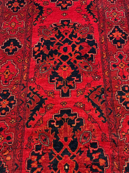 Terkaman Tribal Afghan Oriental Rug, size 2' 9" x 9' 6" (C)
